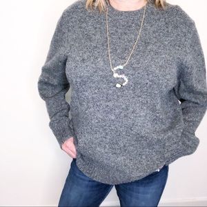 LL Bean | Gray Wool Pullover Sweater L